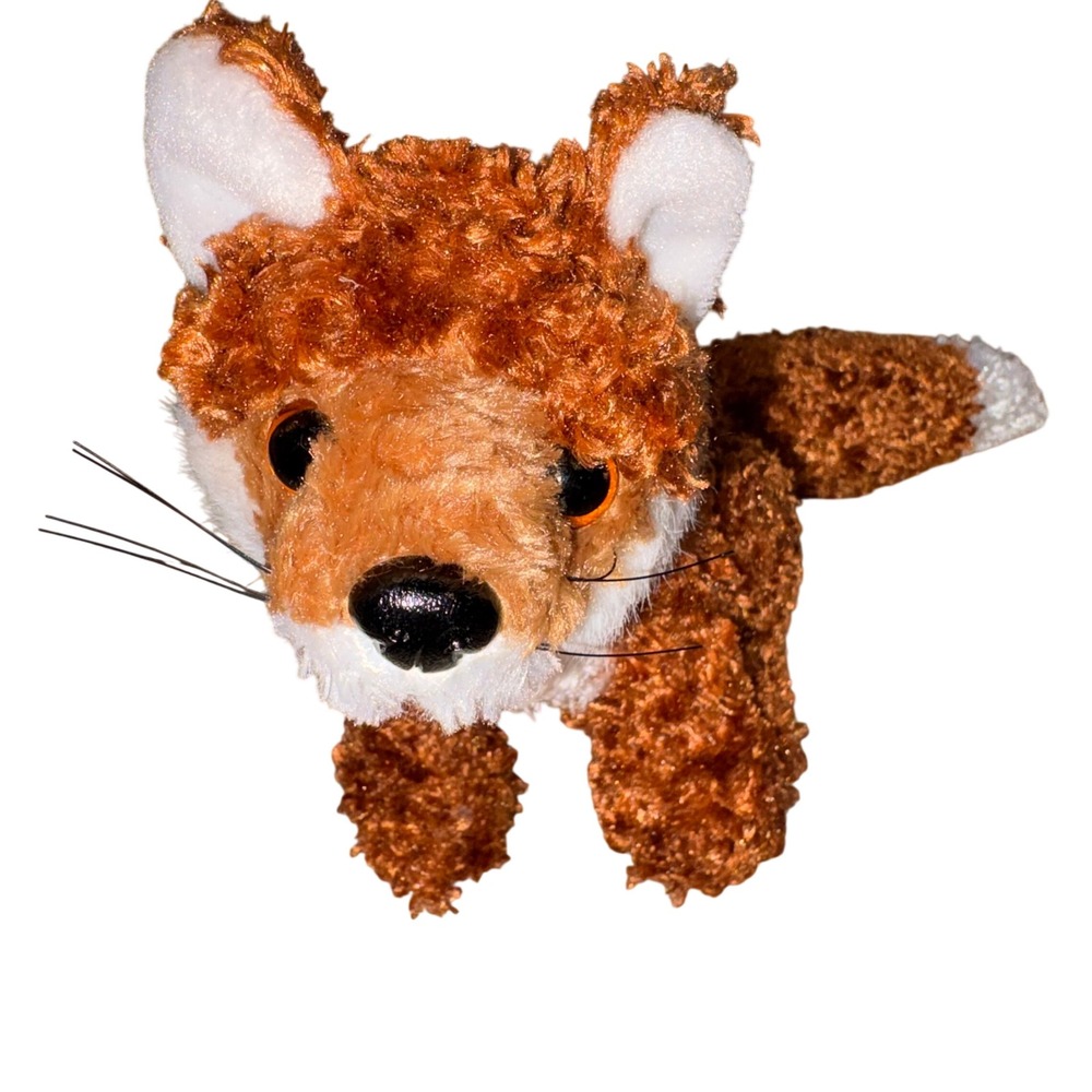 Textured Sitting Fox Plush‎ Stuffed Animal Toy Kids Small Orange Fiesta